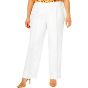 Audrey White Classic Side Zip Audrey Linen Pant